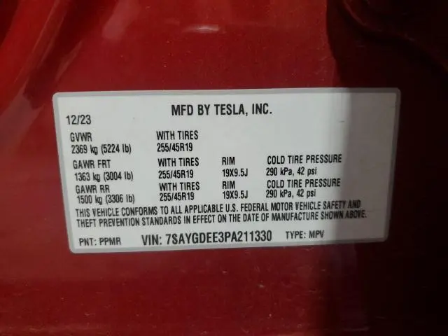 2023 TESLA MODEL Y   