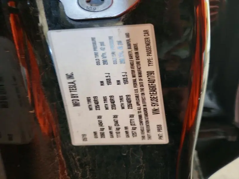 2019 TESLA MODEL 3   