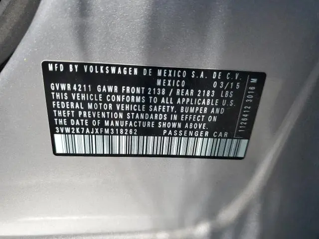 2015 VOLKSWAGEN JETTA BASE  
