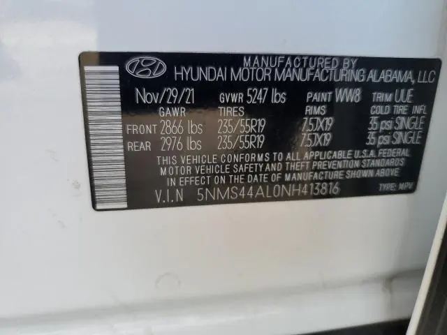 2022 HYUNDAI SANTA FE LIMITED  