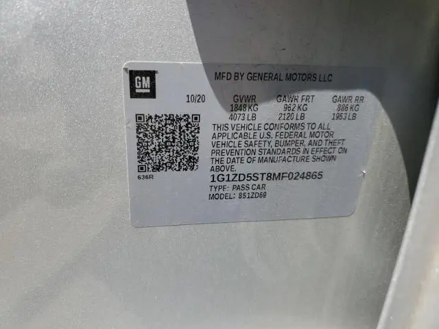 2021 CHEVROLET MALIBU LT  