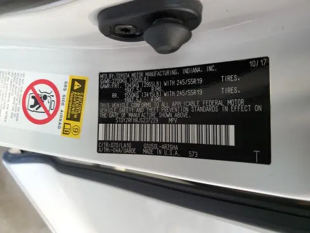 2018 TOYOTA HIGHLANDER LIMITED  