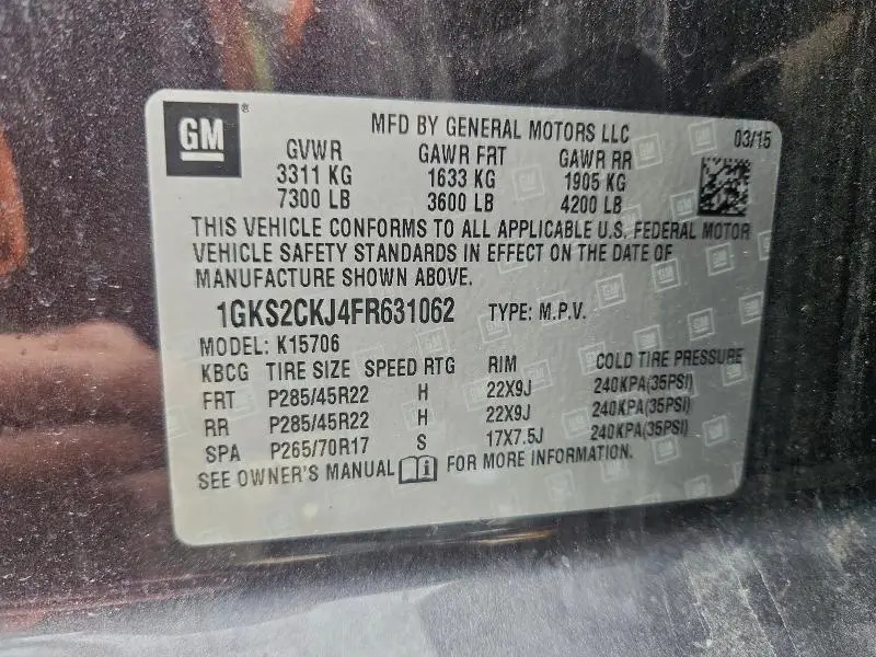 2015 GMC YUKON DENALI  