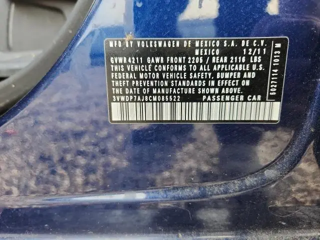 2012 VOLKSWAGEN JETTA SE  