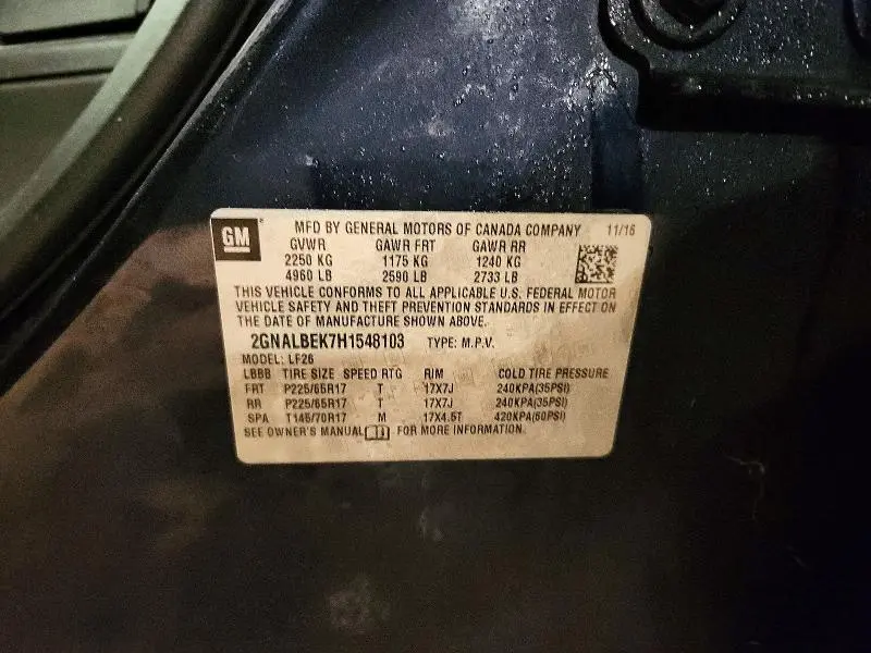 2017 CHEVROLET EQUINOX LS  