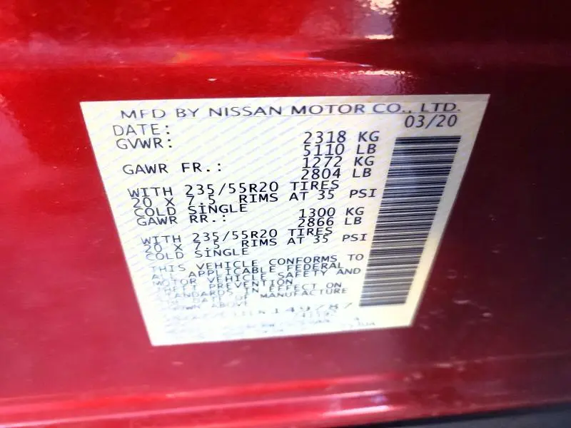 2020 NISSAN MURANO SL  