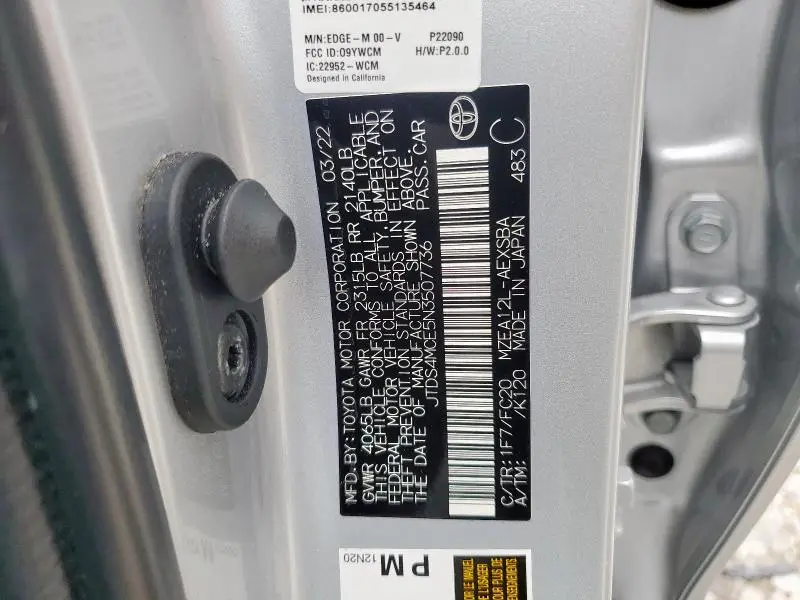 2022 TOYOTA COROLLA SE  