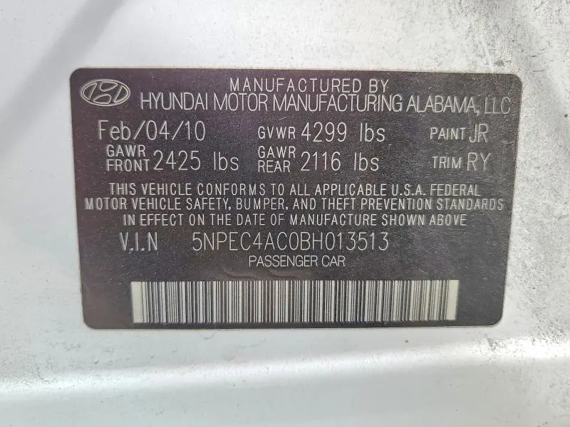 2011 HYUNDAI SONATA LIMITED  
