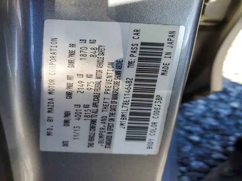 2014 MAZDA 3 TOURING  