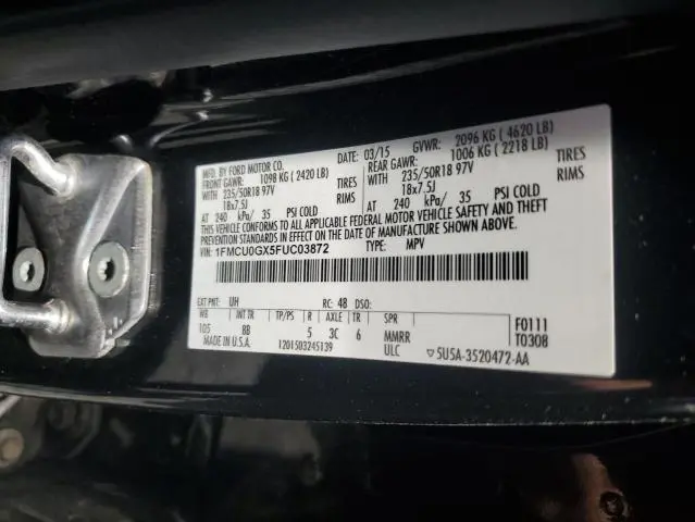 2015 FORD ESCAPE SE  