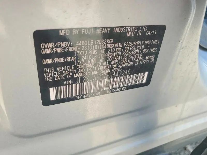 2014 SUBARU FORESTER 2.5I LIMITED  