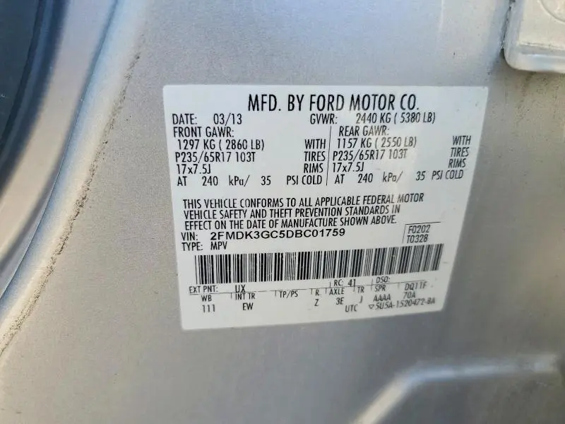 2013 FORD EDGE SE  