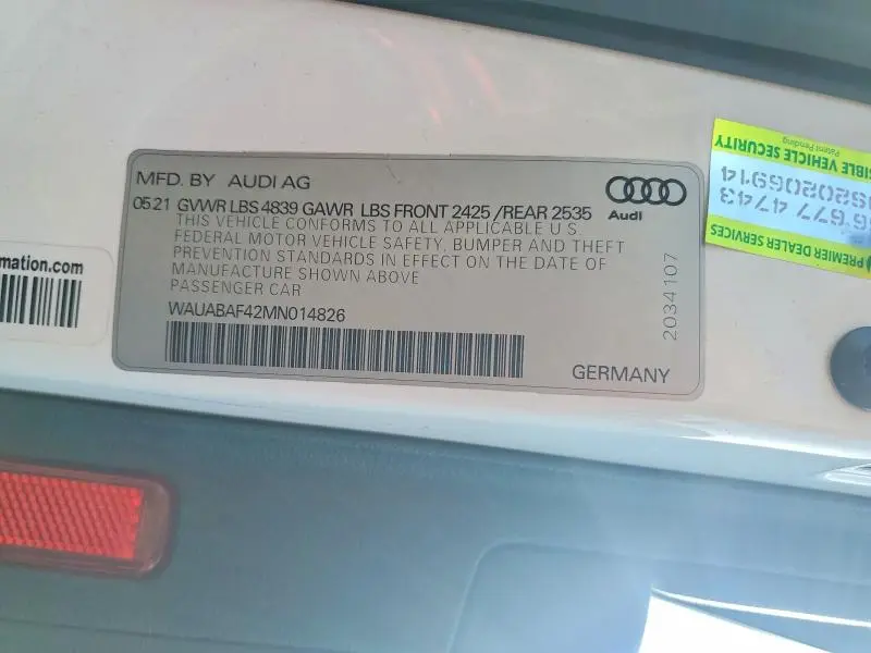 2021 AUDI A4 PREMIUM 40  