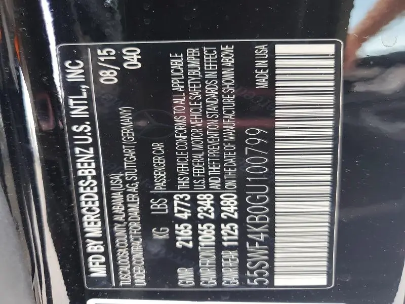 2016 MERCEDES-BENZ C 300 4MATIC  