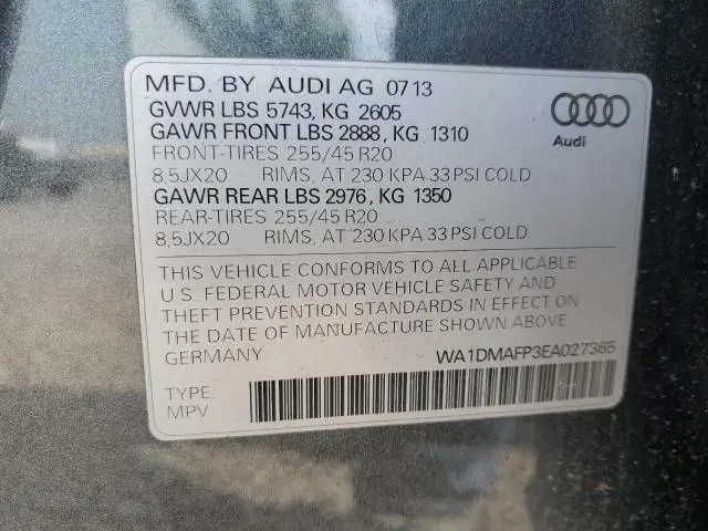 2014 AUDI Q5 TDI PREMIUM PLUS  