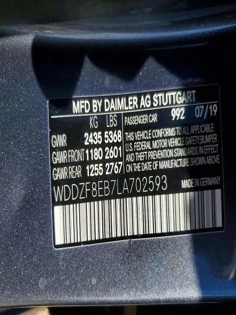 2020 MERCEDES-BENZ E 350 4MATIC  