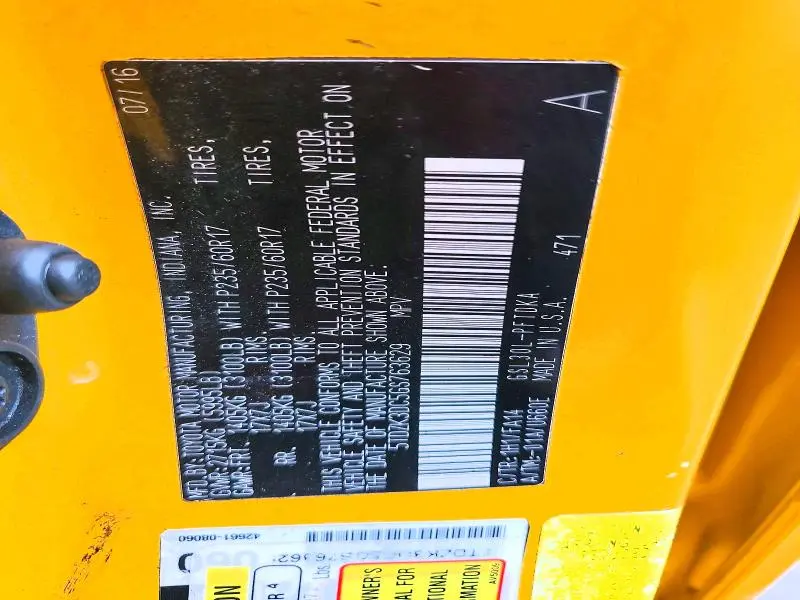 2016 TOYOTA SIENNA L 7-PASSENGER  