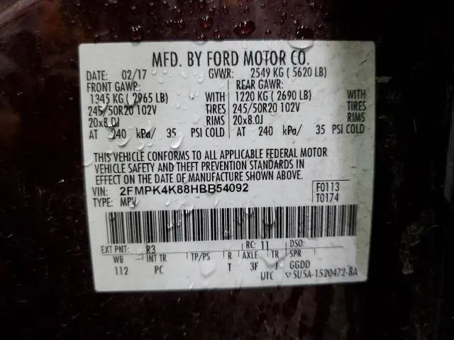 2017 FORD EDGE TITANIUM  