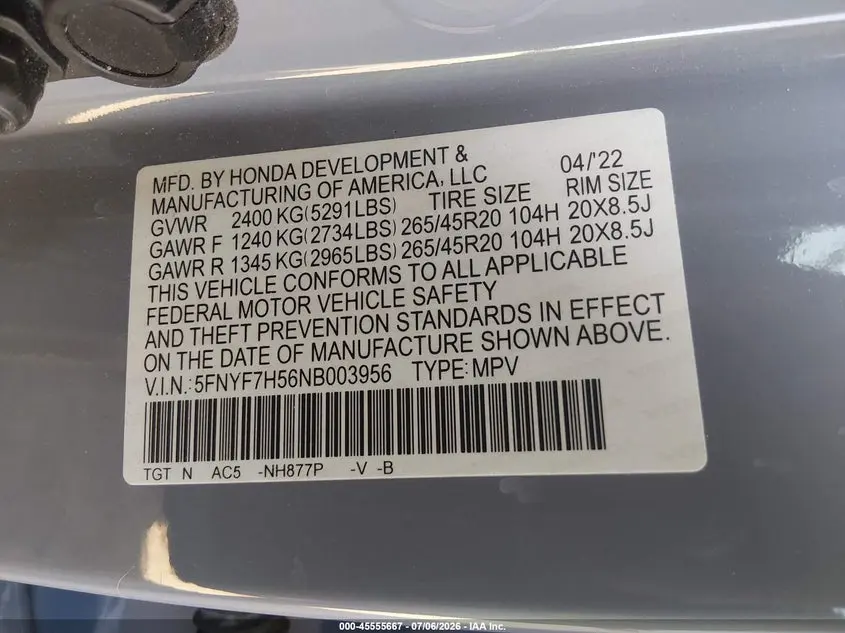 2022 HONDA PASSPORT 2WD EX-L