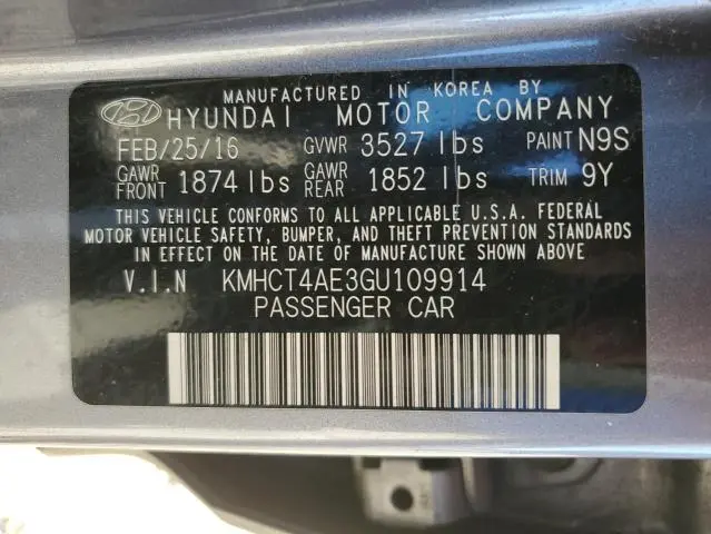 2016 HYUNDAI ACCENT SE