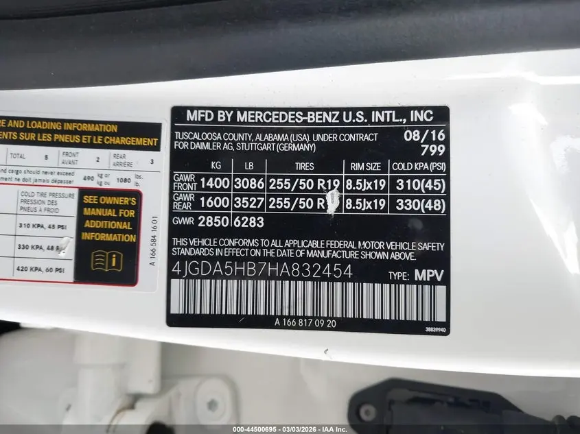 2017 MERCEDES-BENZ GLE 350 4MATIC