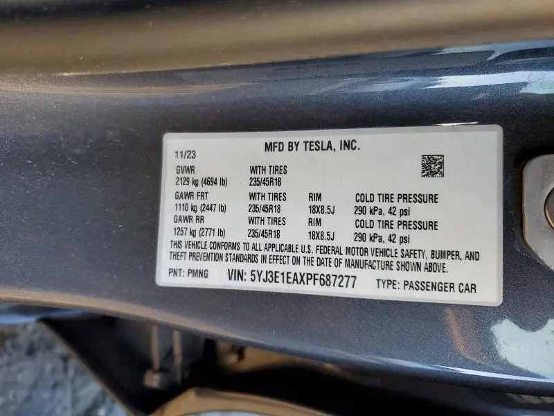 2023 TESLA MODEL 3   