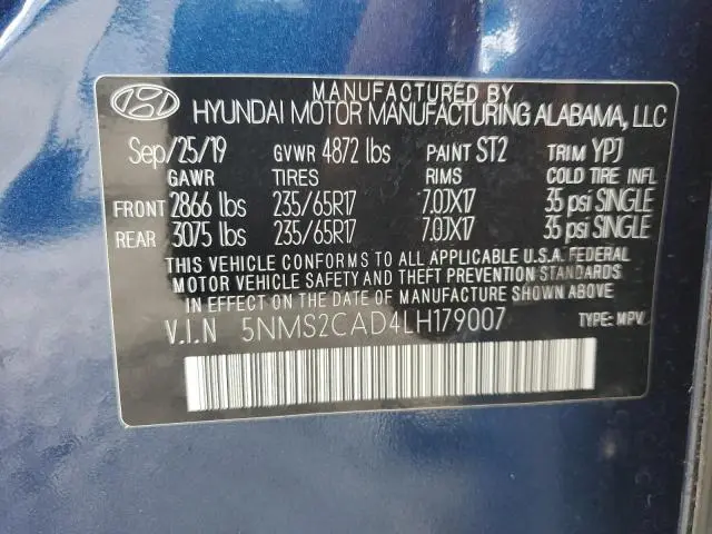 2020 HYUNDAI SANTA FE SE
