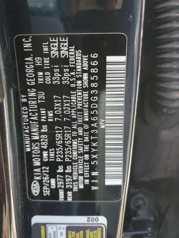 2013 KIA SORENTO LX  