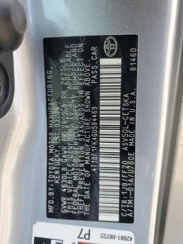 2016 TOYOTA CAMRY LE  