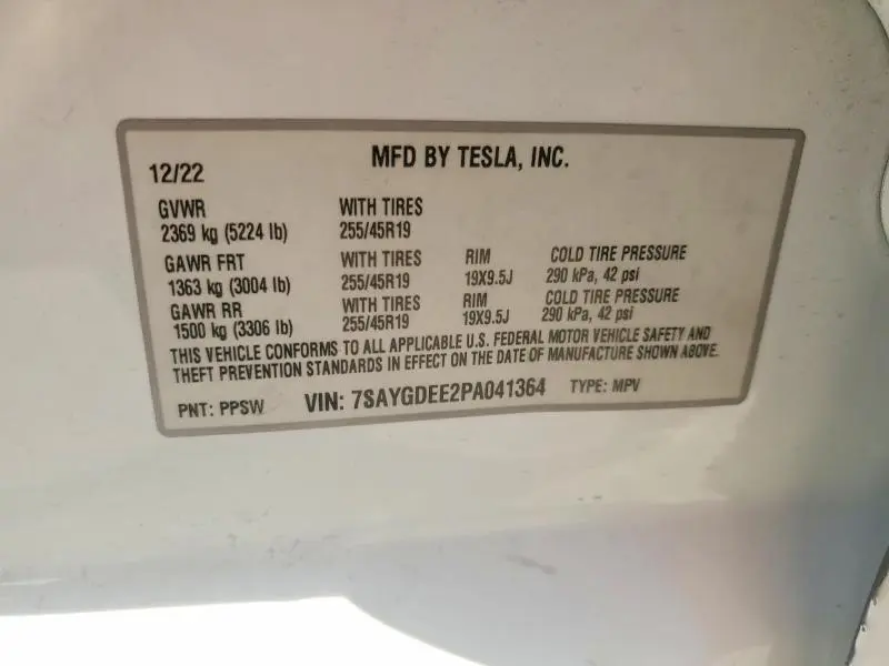 2023 TESLA MODEL Y   