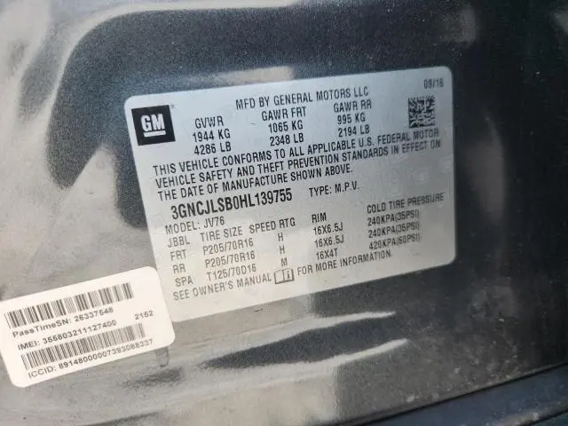 2017 CHEVROLET TRAX 1LT  