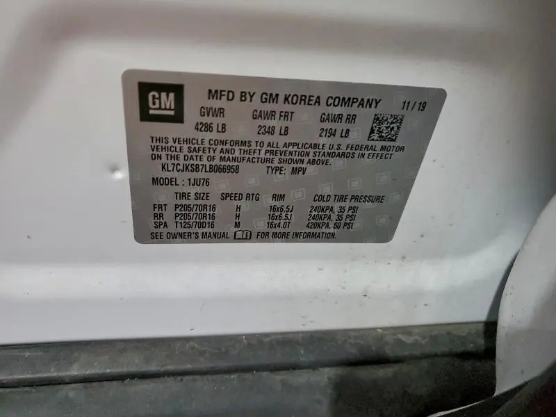 2020 CHEVROLET TRAX LS  