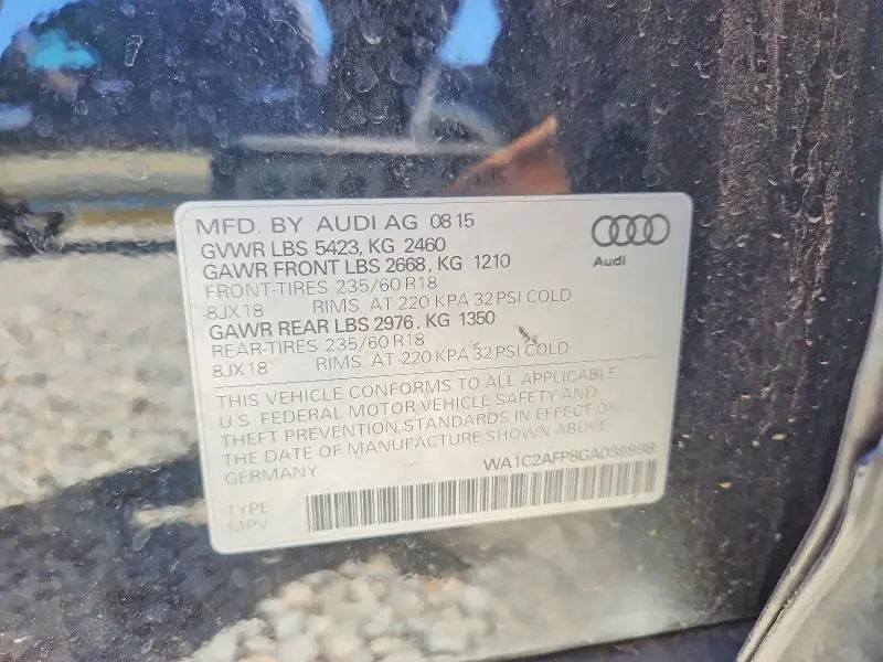 2016 AUDI Q5 PREMIUM  