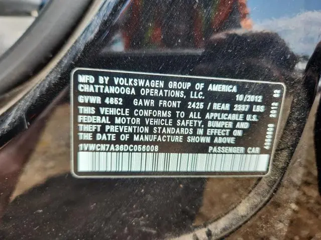 2013 VOLKSWAGEN PASSAT SEL  