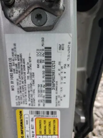 2017 FORD FUSION SE  