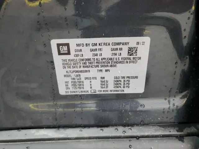 2022 CHEVROLET TRAX 1LT  