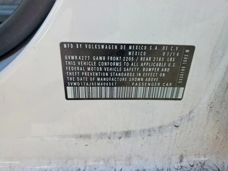 2014 VOLKSWAGEN JETTA SE  