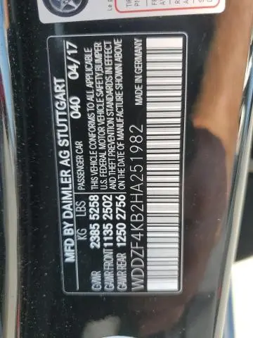 2017 MERCEDES-BENZ E 300 4MATIC  