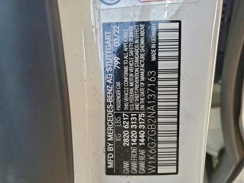 2022 MERCEDES-BENZ S 580 4MATIC  