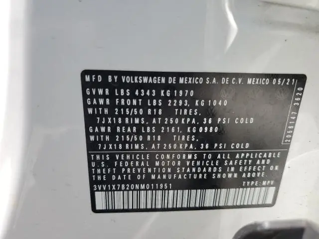 2022 VOLKSWAGEN TAOS SEL  