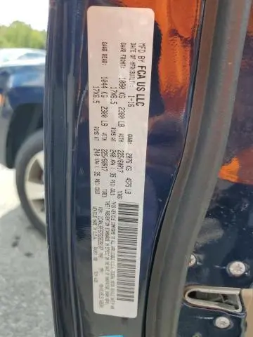 2016 JEEP PATRIOT LATITUDE  