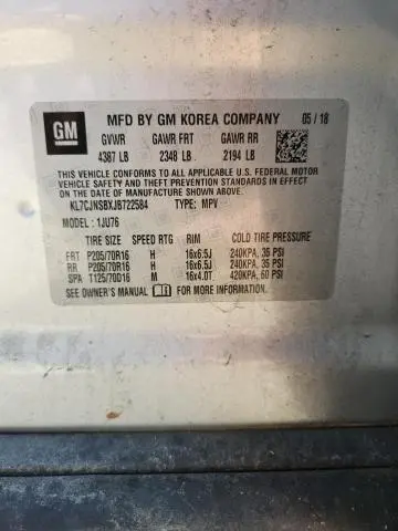 2018 CHEVROLET TRAX LS  