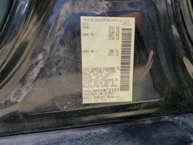 2015 NISSAN ALTIMA 2.5  