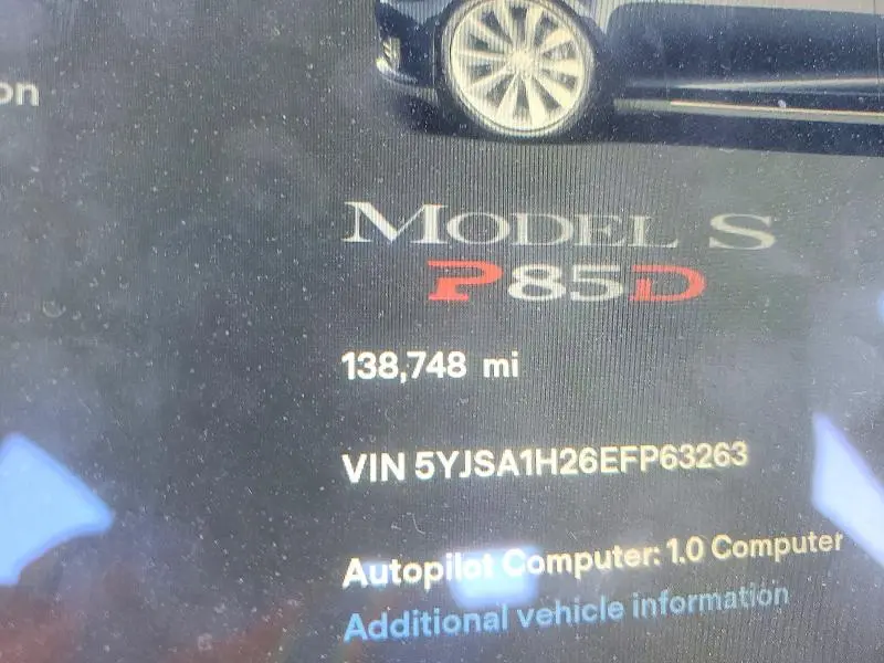 2014 TESLA MODEL S   