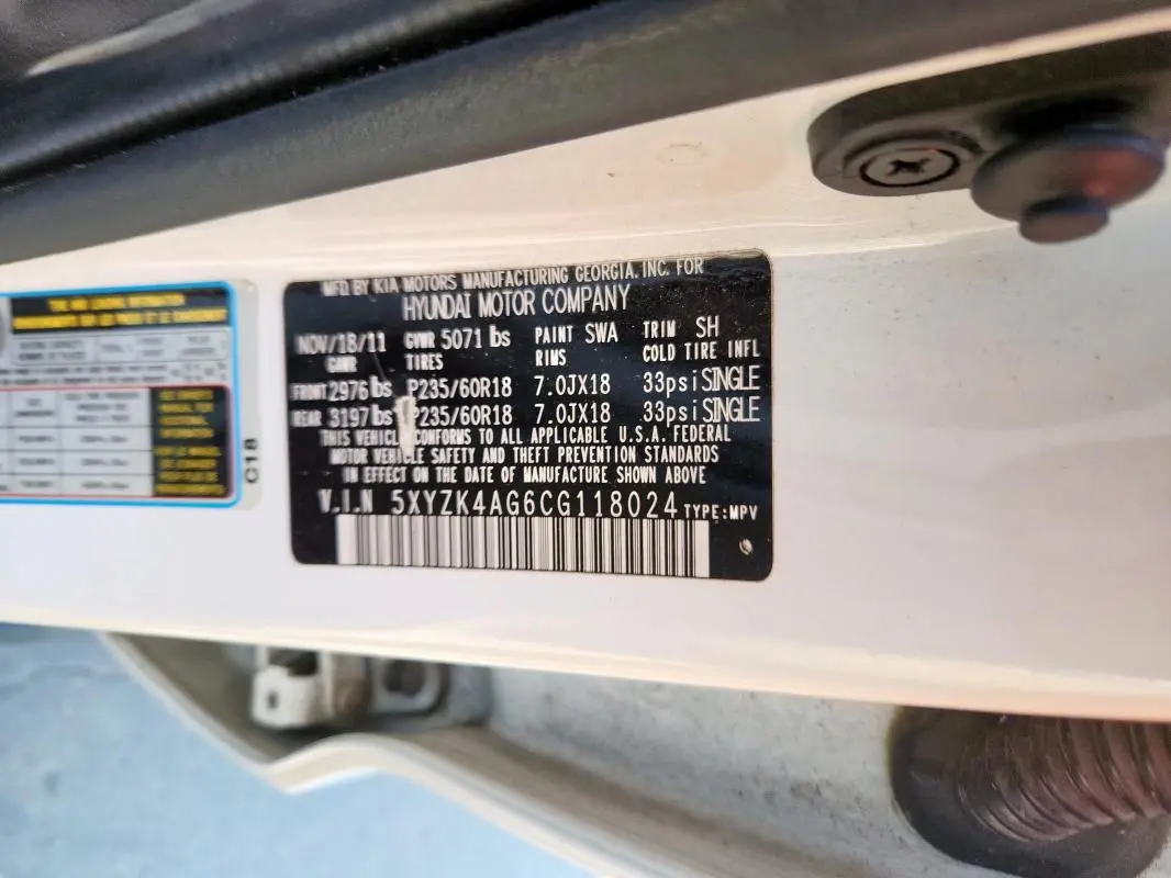 2012 HYUNDAI SANTA FE LIMITED  