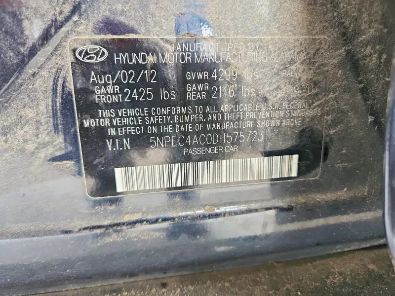 2013 HYUNDAI SONATA LIMITED  