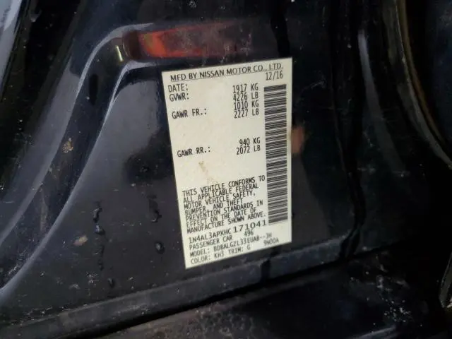 2017 NISSAN ALTIMA 2.5  