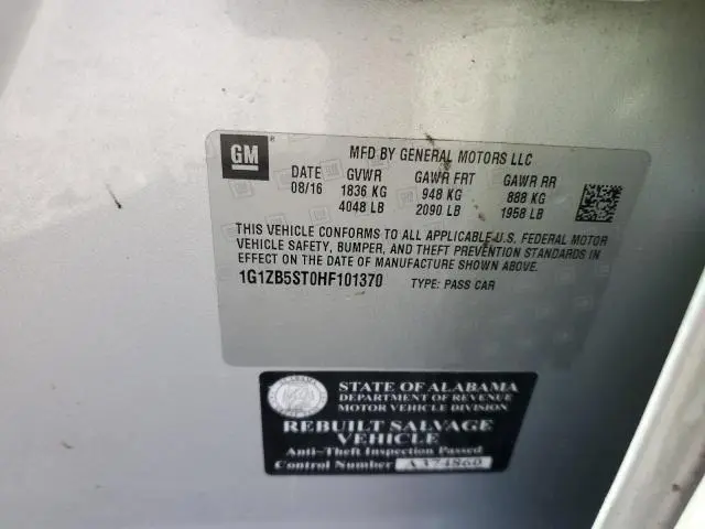 2017 CHEVROLET MALIBU LS  