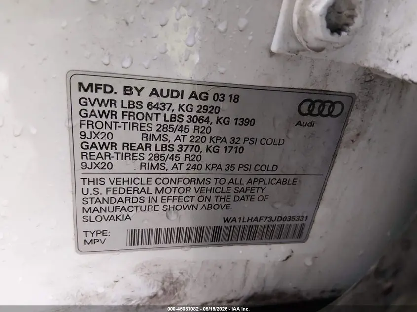 2018 AUDI Q7 2.0T PREMIUM