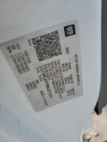 2022 CHEVROLET EXPRESS G2500   